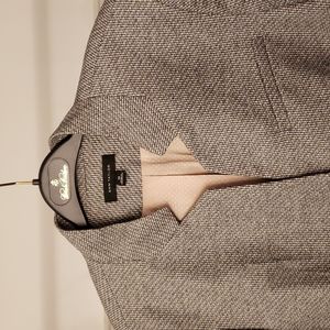 Tweed fully lined functioning button sleeve ann taylor blazer